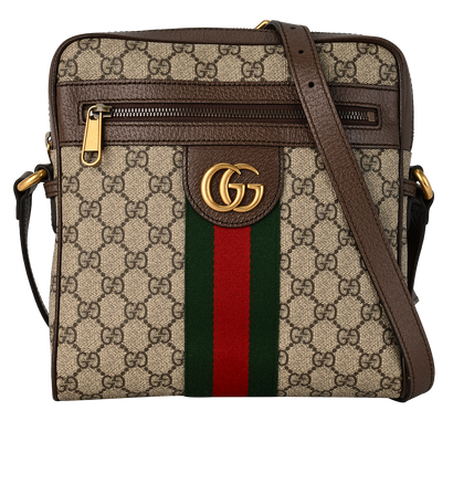 Small Ophidia Messenger, &pound;595, Handbags, Beige, Canvas, Front view